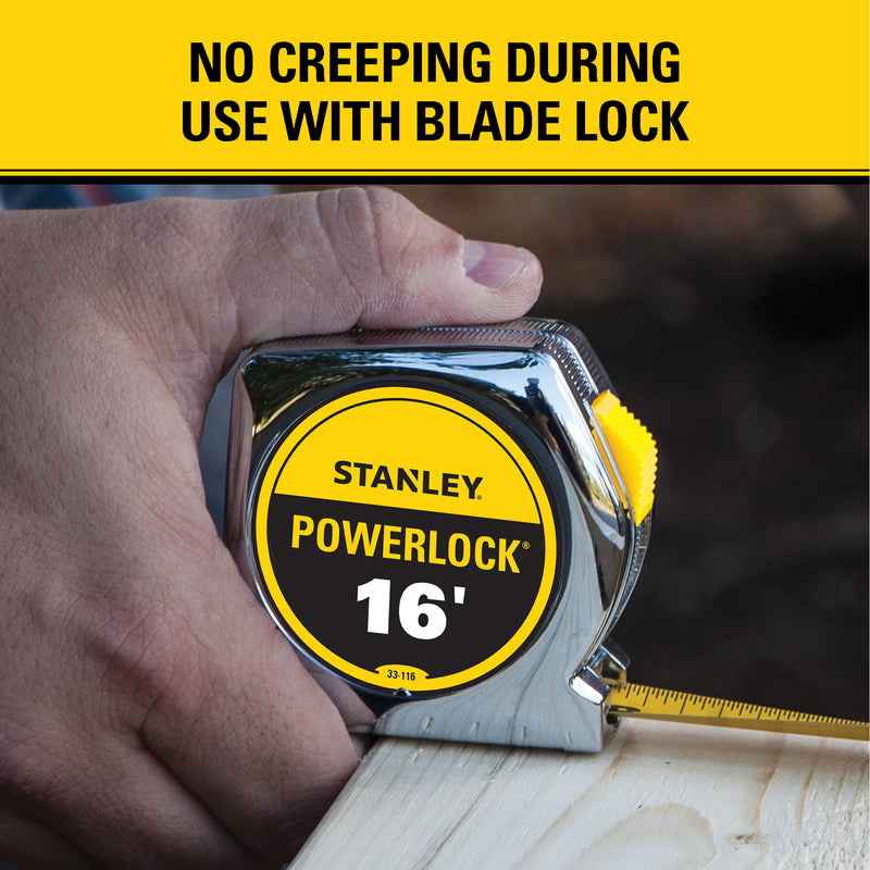 Stanley PowerLock 16 ft. L X 0.75 in. W Compact Tape Measure