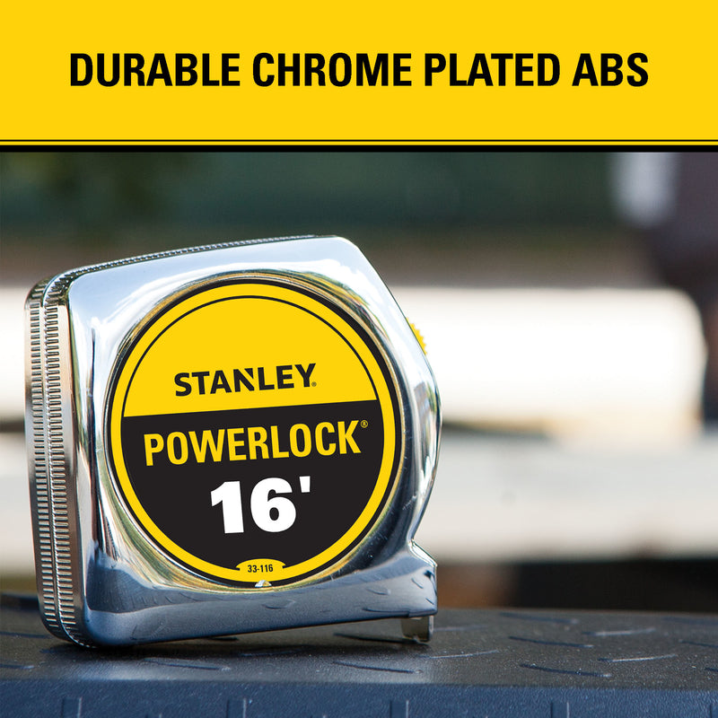 Stanley PowerLock 16 ft. L X 0.75 in. W Compact Tape Measure
