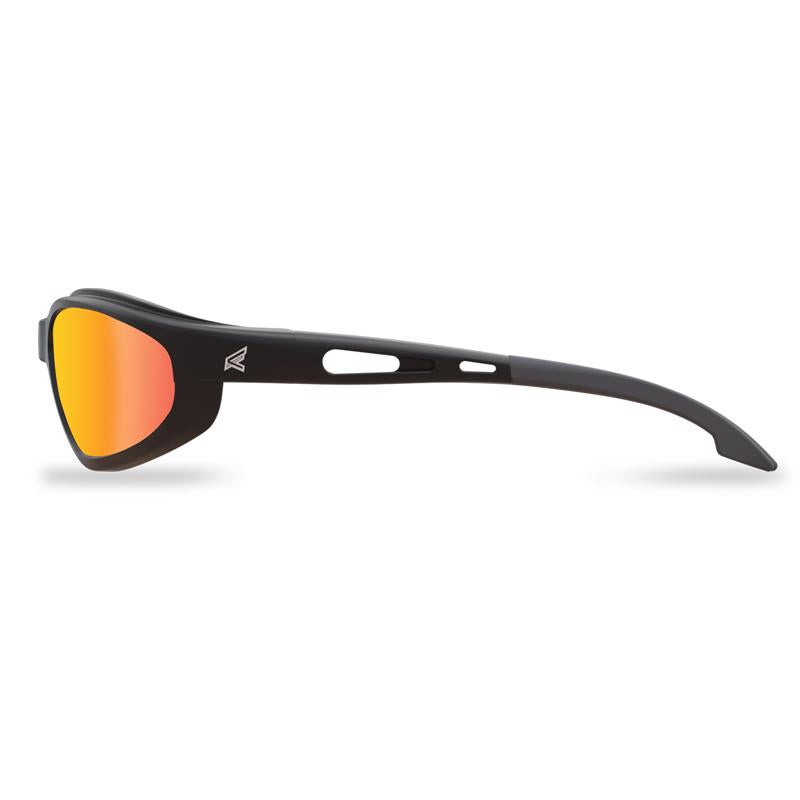 Edge Eyewear Dakura Safety Glasses Red Mirror Lens Black Frame