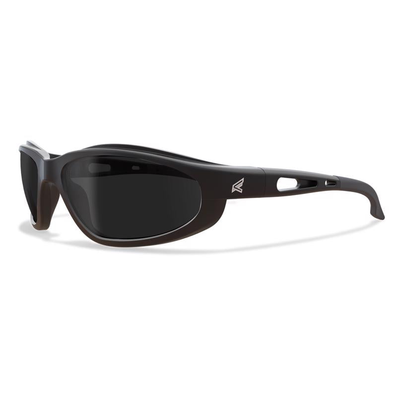 Edge Eyewear Dakura Anti-Fog Wraparound Safety Glasses Smoke Lens Black Frame