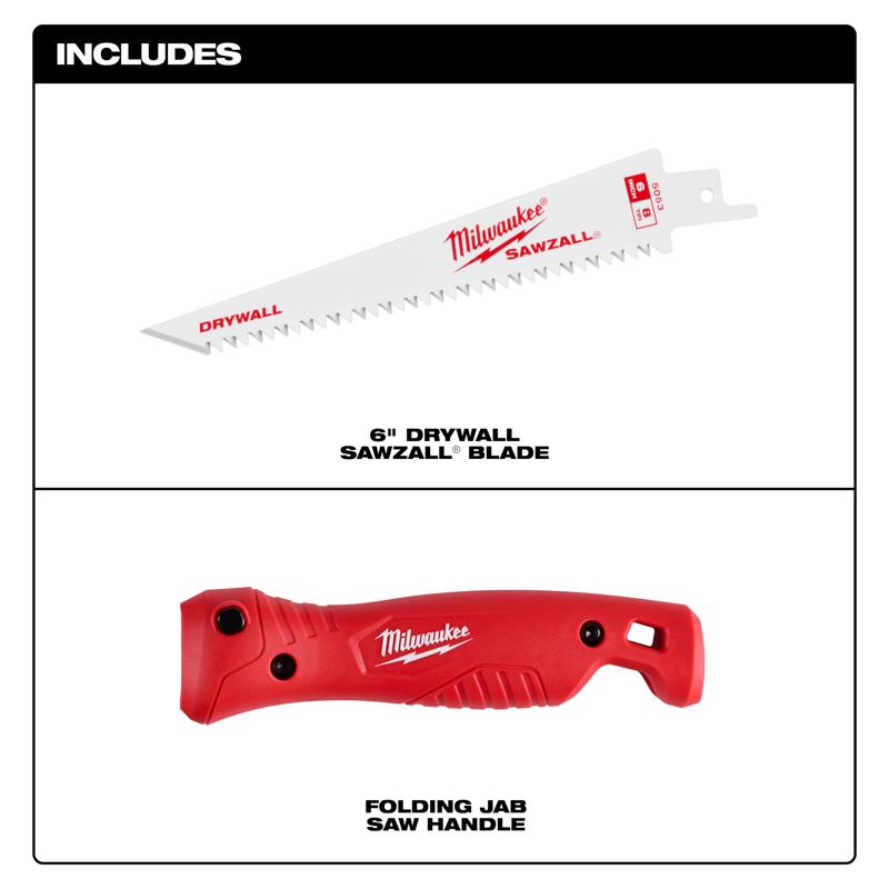 Milwaukee Sawzall 6 in. Bi-Metal Folding Jab Saw 8 TPI