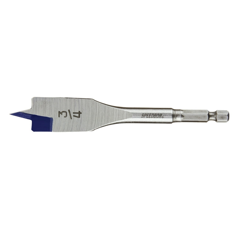 Irwin Speedbor 3/4 in. X 4 in. L Carbon Steel Wood Boring Bit Quick-Change Hex Shank
