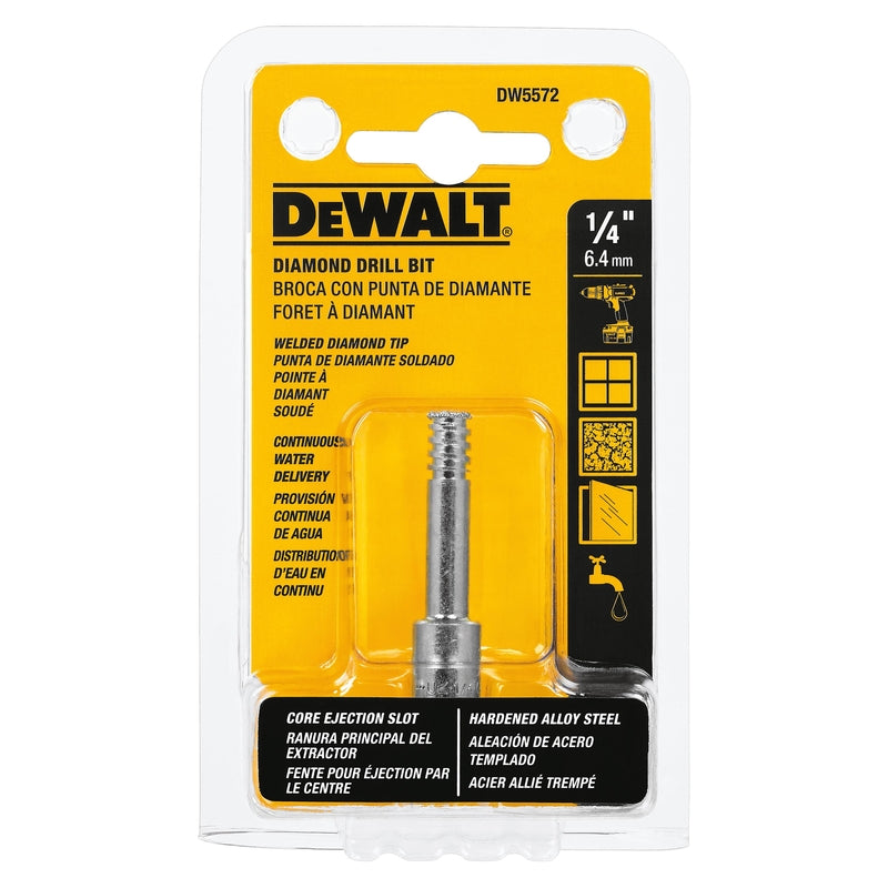 DeWalt 1/4 in. X 2-1/4 in. L Diamond Tipped Tile Drill Bit Straight Shank