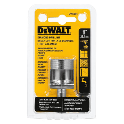 DeWalt 1 in. X 2-1/4 in. L Diamond Tipped Tile Drill Bit Straight Shank