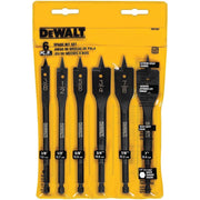 DEWALT High Speed Steel Spade Drill Bit Set Hex Shank 6 pc