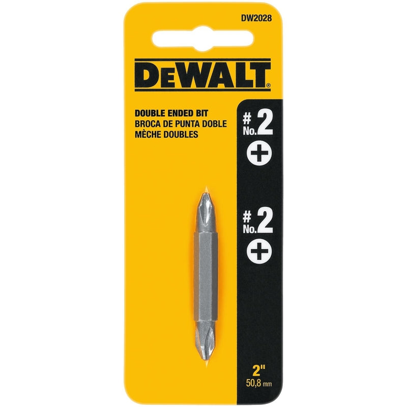 DeWalt Phillips #2 X 2 in. L Double-Ended Screwdriver Bit Heat-Treated Steel