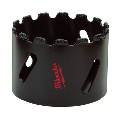 Milwaukee 1-3/8 in. Tungsten Carbide Grit 1.8 in. L X 1/4 in. D Hole Saw