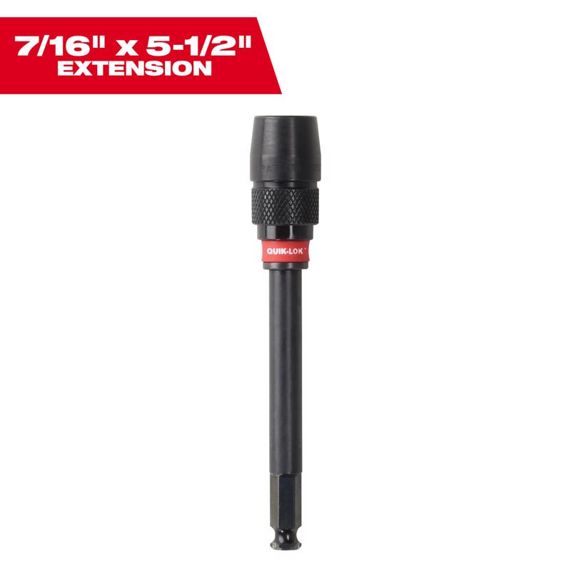 Milwaukee Quik-Lok 5.5 in. Alloy Steel Drill Chuck Extension 7/16 in. Hex Shank