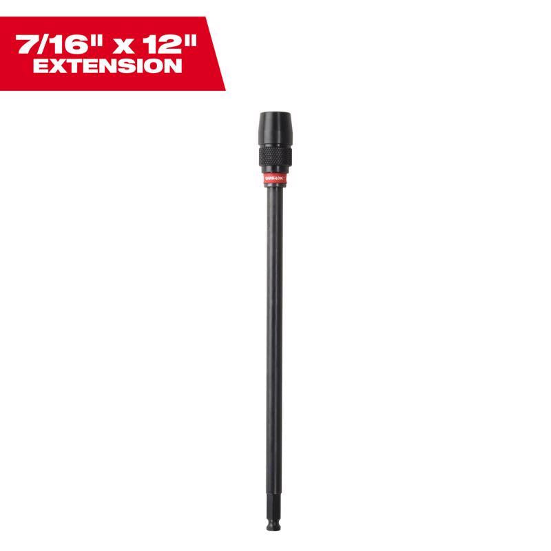 Milwaukee Quik-Lok 12 in. Alloy Steel Drill Bit Extension 7/16 in. Hex Shank