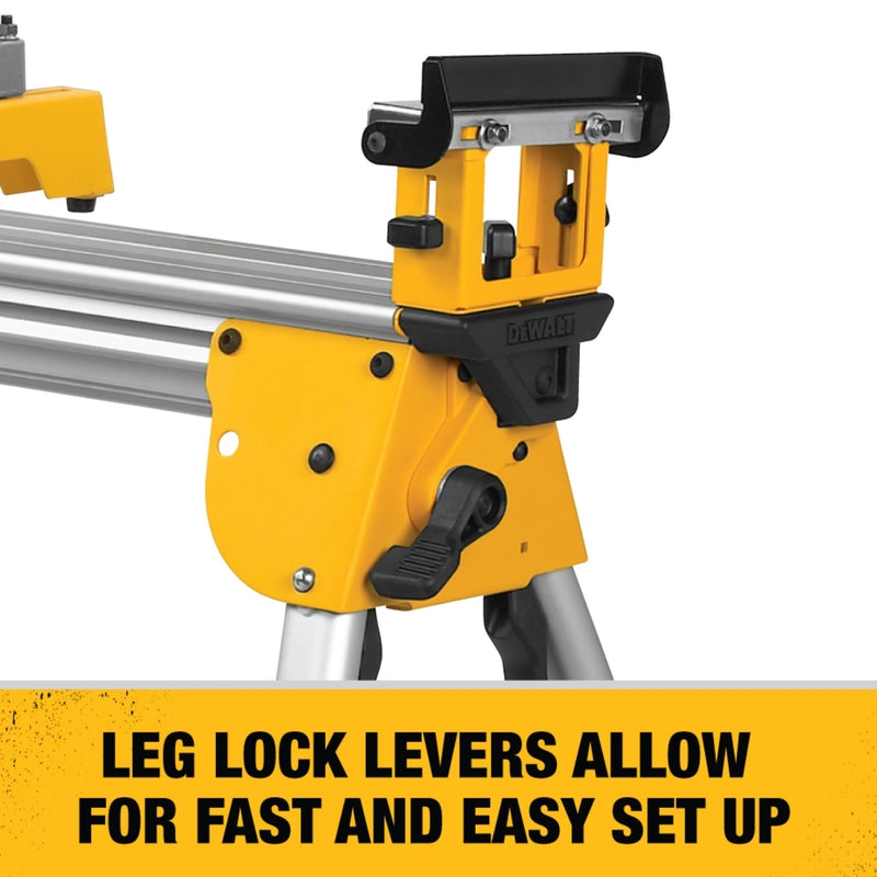 DeWalt Metal 150 in. L X 32 in. H X 9 in. W Miter Saw Stand Yellow