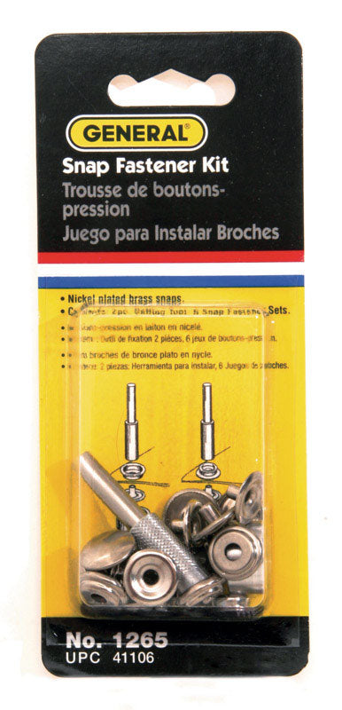 General Brass Snap Fastener Kit