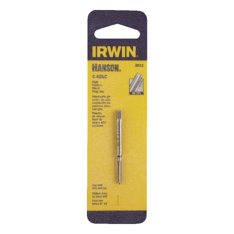 Irwin Hanson High Carbon Steel SAE Plug Tap 4-40