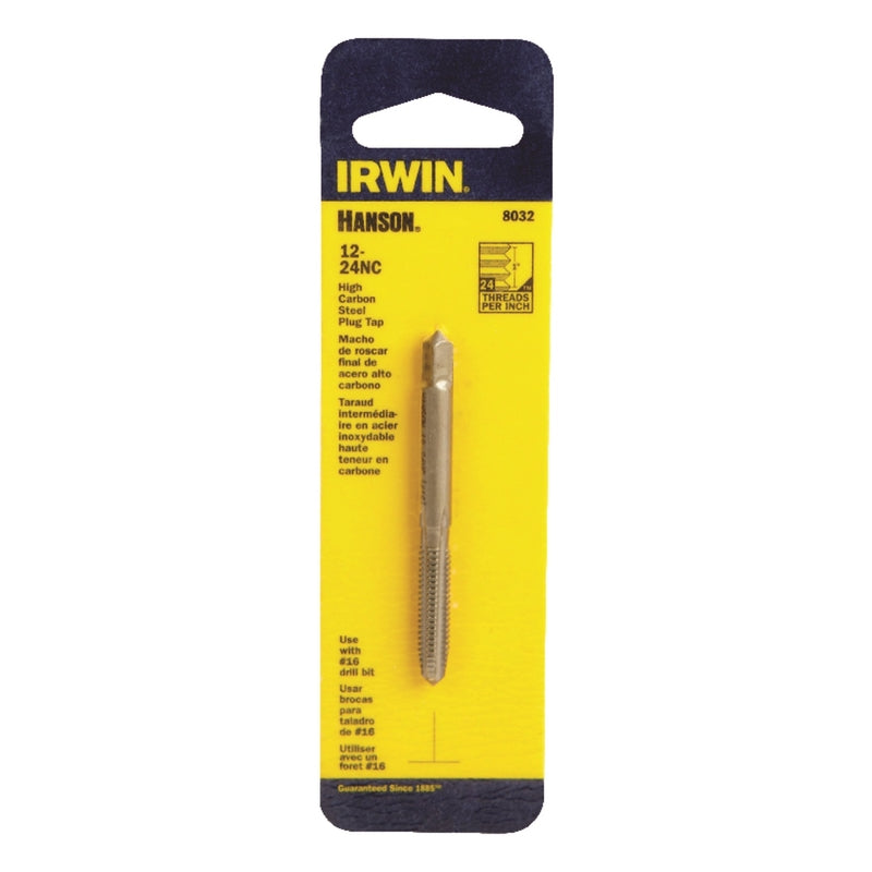 Irwin Hanson High Carbon Steel SAE Plug Tap 12-24