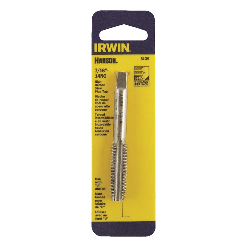 Irwin Hanson High Carbon Steel SAE Fraction Tap 7/16 in.