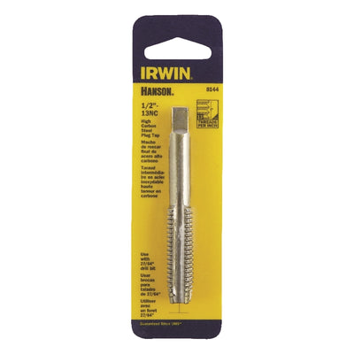 Irwin Hanson High Carbon Steel SAE Fraction Tap 1/2 in.