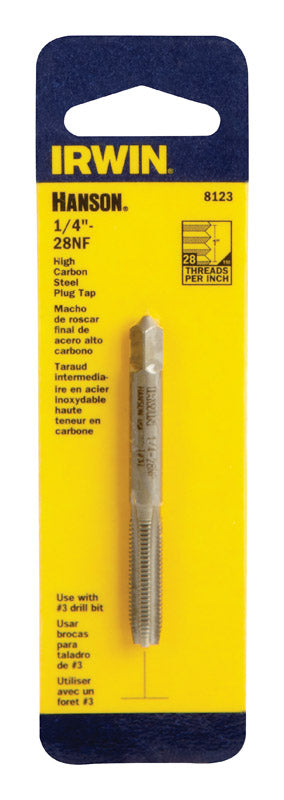 Irwin Hanson High Carbon Steel SAE Fraction Tap 1/4 in.