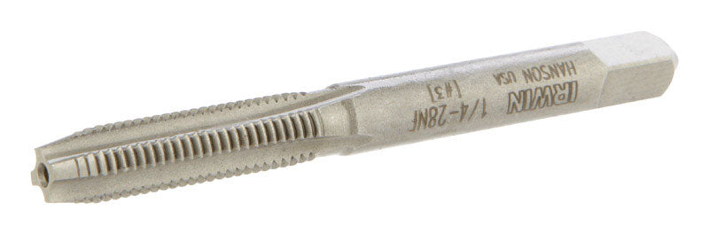 Irwin Hanson High Carbon Steel SAE Fraction Tap 1/4 in.