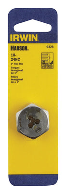Irwin Hanson High Carbon Steel SAE Hexagon Die 10-24