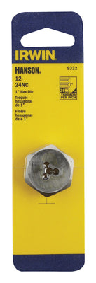Irwin Hanson High Carbon Steel SAE Hexagon Die 12-24
