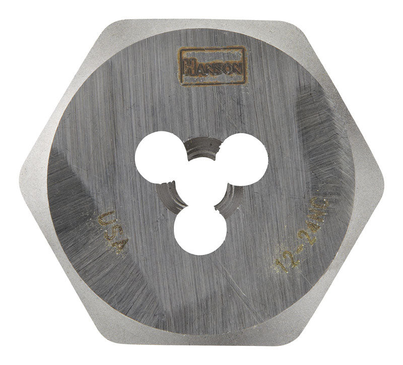 Irwin Hanson High Carbon Steel SAE Hexagon Die 12-24