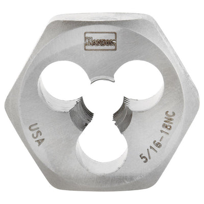 Irwin Hanson High Carbon Steel SAE Hexagon Die 5/16 in.