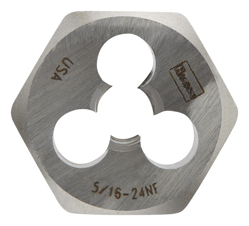 Irwin Hanson High Carbon Steel SAE Hexagon Die 5/16 in.