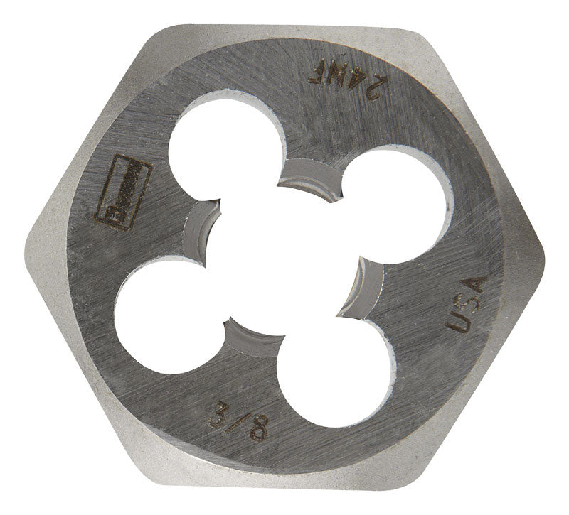 Irwin Hanson High Carbon Steel SAE Hexagon Die 3/8 in.