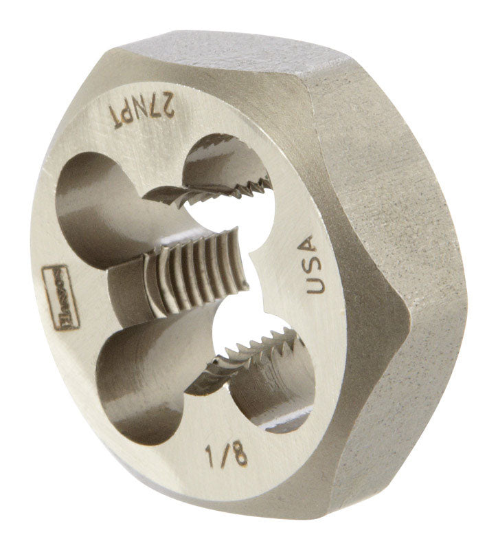 Irwin Hanson High Carbon Steel SAE Hexagon Die 1/8 in.