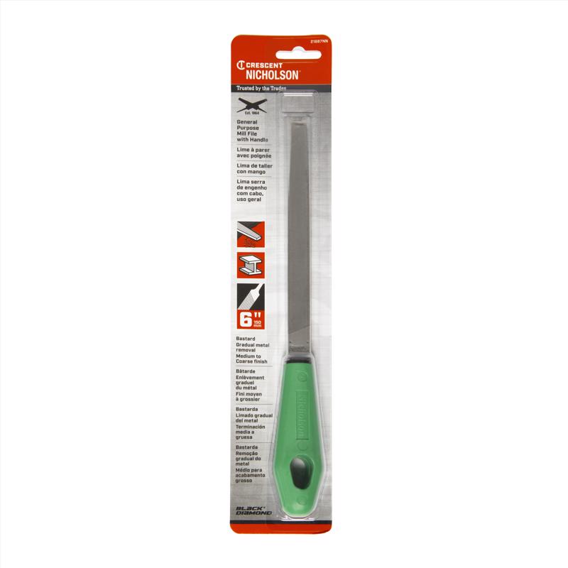 Crescent Nicholson 6 in. L X 2.5 in. W High Carbon Steel Bastard Cut Mill File