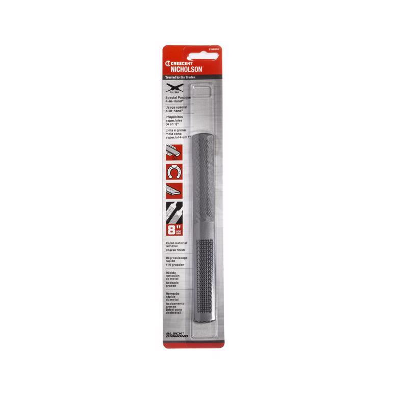 Crescent Nicholson 8 in. L X 2.5 in. W Steel Assorted 4-in-1 Hand Rasp and File