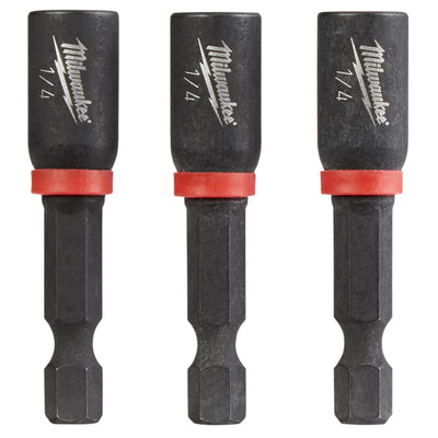 Milwaukee Shockwave 1/4 in. X 1-7/8 in. L Steel Nut Driver 3 pc