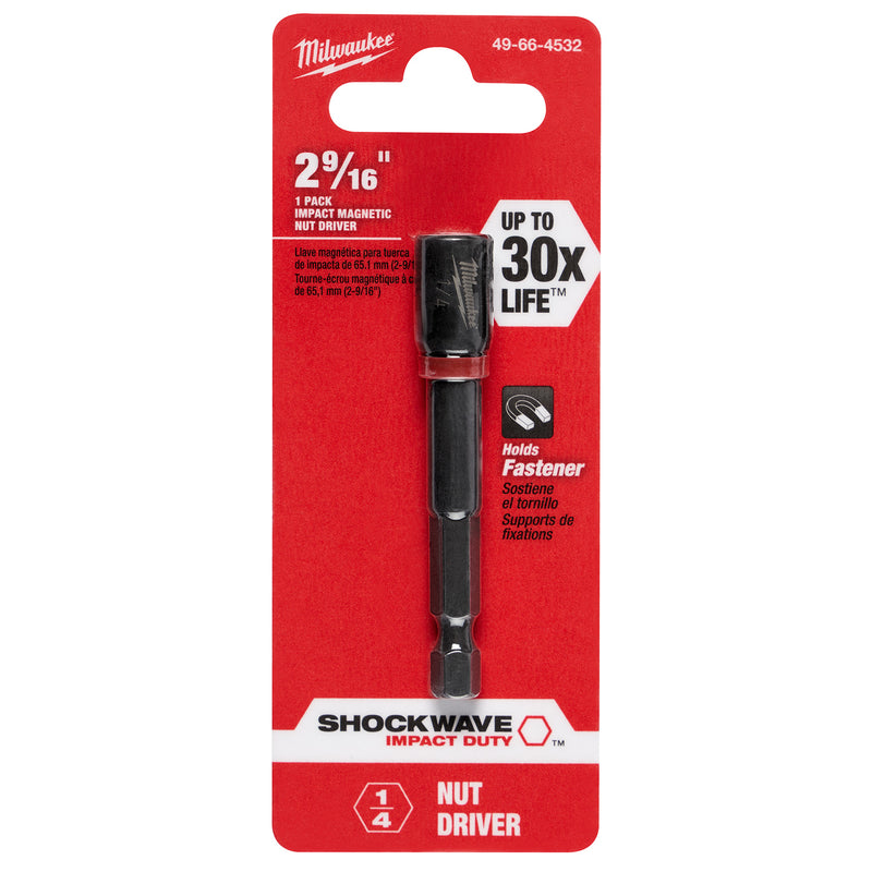Milwaukee Shockwave 1/4 in. X 2-9/16 in. L Steel Nut Driver