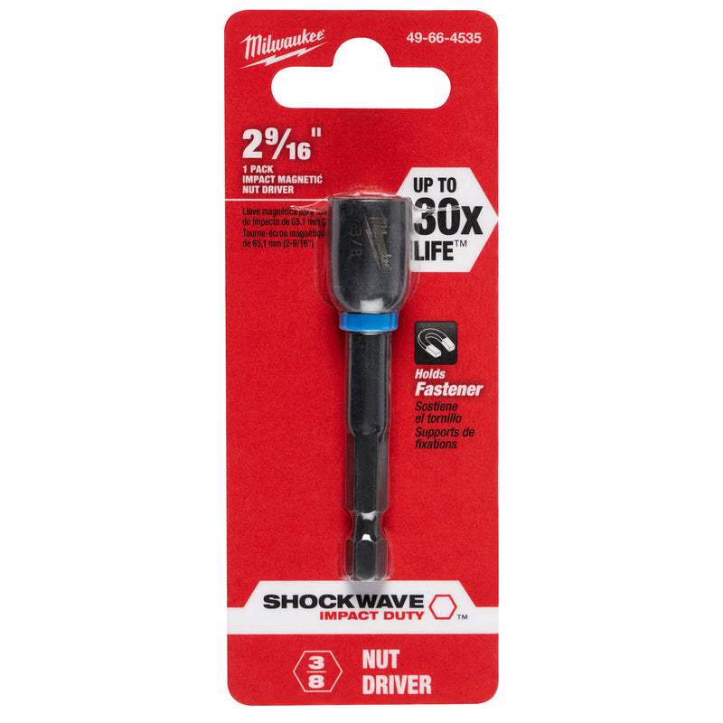 Milwaukee Shockwave 3/8 in. X 2-9/16 in. L Steel Nut Driver