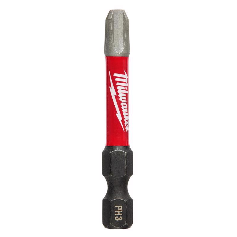 Milwaukee Shockwave Phillips #3 X 2 in. L Screwdriver Bit Steel