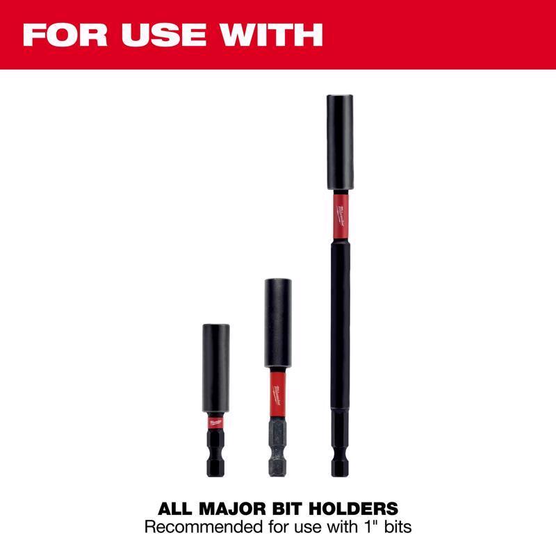 Milwaukee Shockwave Square #1 X 1 in. L Screwdriver Bit Steel 2 pk