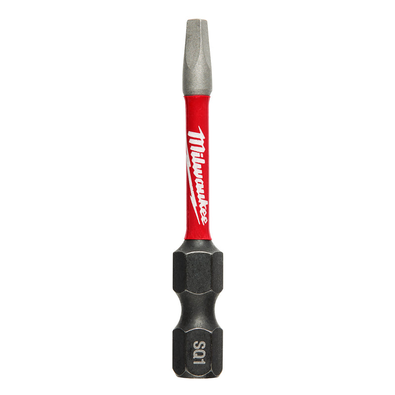 Milwaukee Shockwave Square #1 X 2 in. L Screwdriver Bit Steel