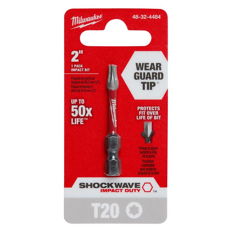 Milwaukee Shockwave Torx T20 X 2 in. L Screwdriver Bit Steel