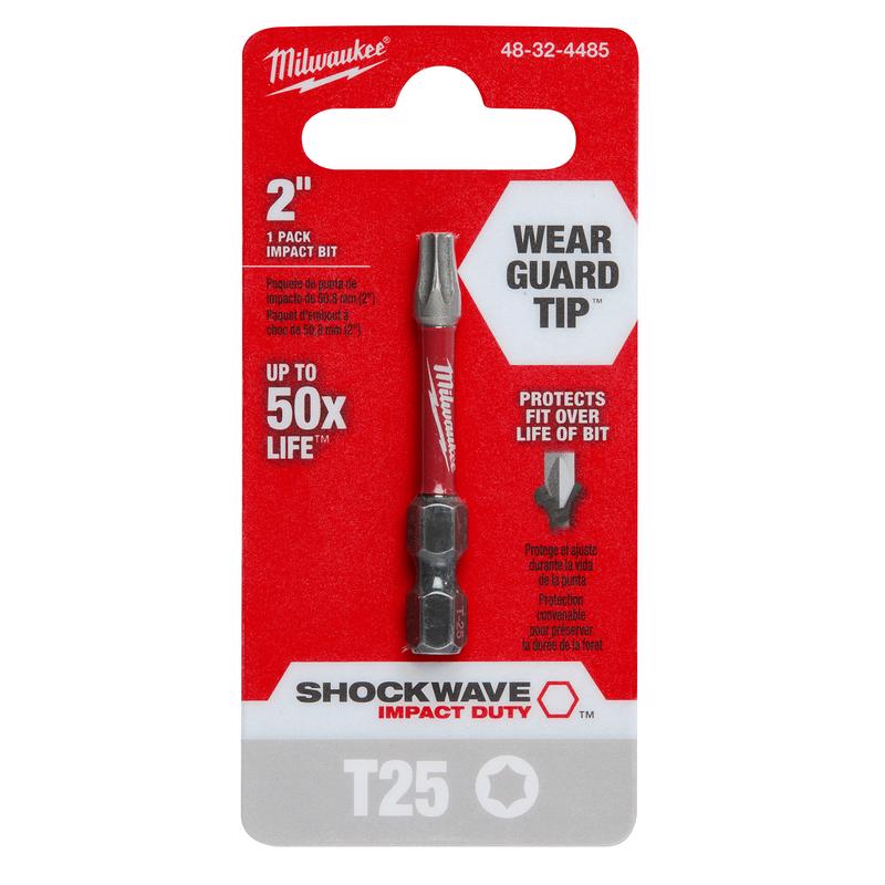 Milwaukee Shockwave Torx T25 X 2 in. L Screwdriver Bit Steel