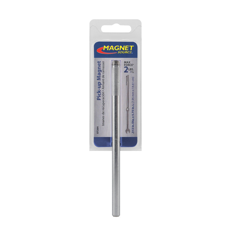 Magnet Source 5.75 in. L X .25 in. W Silver Pocket Pick-Up Magnet 2 lb. pull