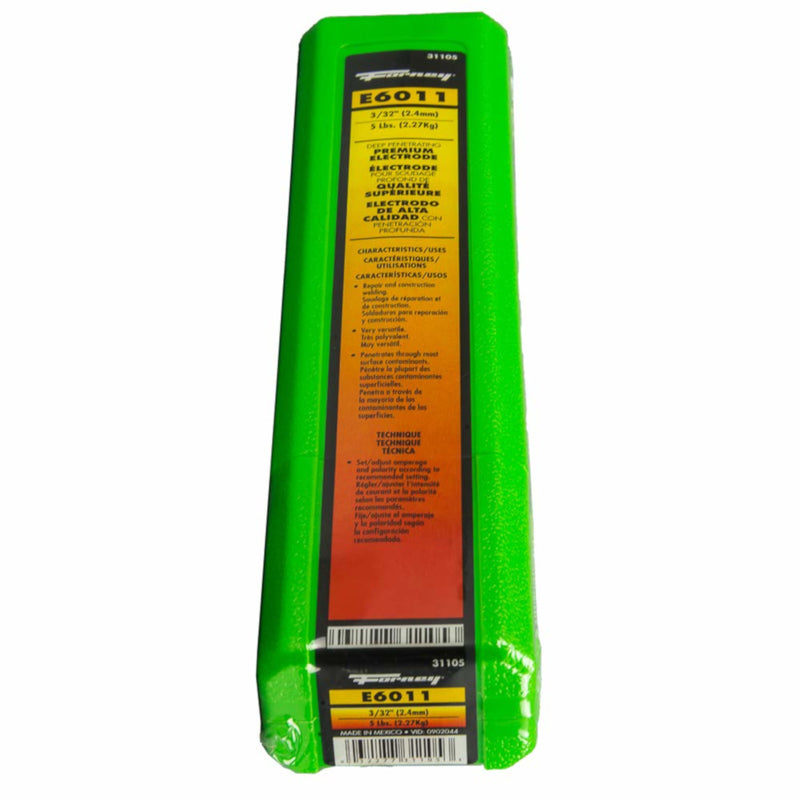 Forney 3/32 in. D X 14.6 in. L E6011 Mild Steel Welding Rods 88000 psi 5 lb