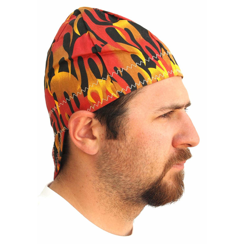 Forney 7 in. H X 7 in. W Cotton Welding Cap Multicolored
