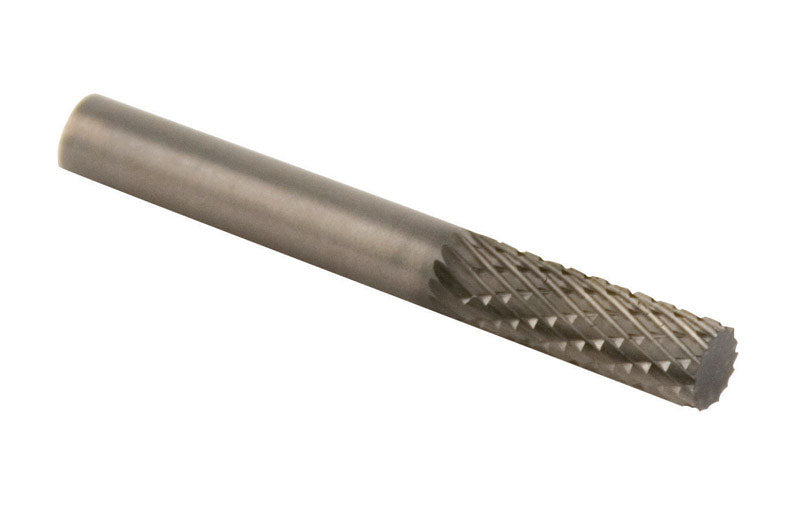 Forney 1/4 in. D X 2.5 in. L Cylinder Burr Tungsten Carbide