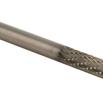 Forney 1/4 in. D X 2.5 in. L Cylinder Burr Tungsten Carbide