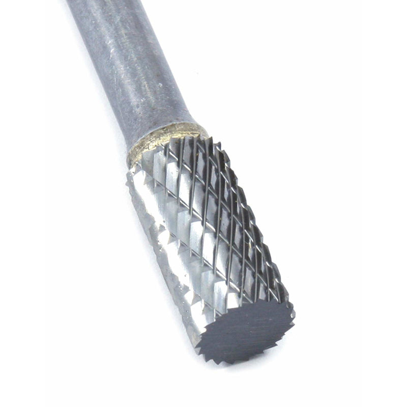 Forney 3/8 in. D X 2.5 in. L Cylinder Burr Tungsten Carbide