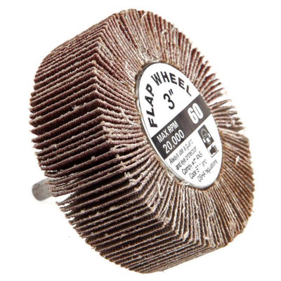 Forney 3 in. D X 1/4 in. Aluminum Oxide Flap Wheel 60 Grit