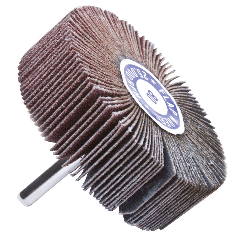 Forney 3 in. D X 1/4 in. Aluminum Oxide Flap Wheel 80 Grit