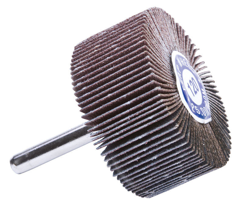 Forney 2 in. D X 1/4 in. Aluminum Oxide Flap Wheel 120 Grit