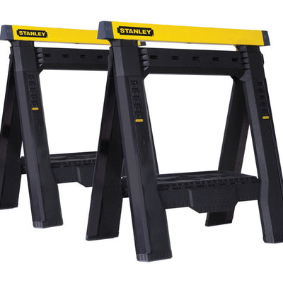 Stanley 31-1/8 in. H X 29-1/8 in. W X 2-7/8 in. D Adjustable 2 Way Adjustable Sawhorse 1000 lb. cap.