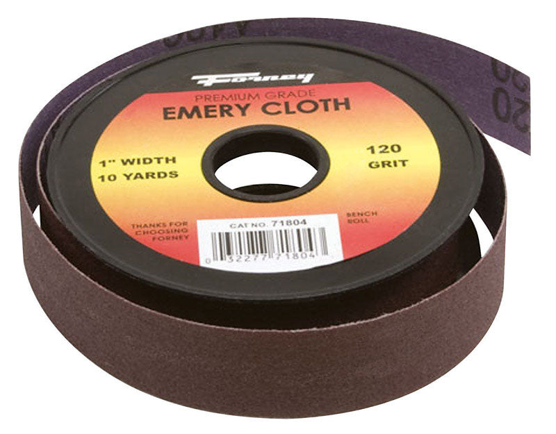 Forney 360 in. L X 1 in. W 120 Grit Emery Sandpaper