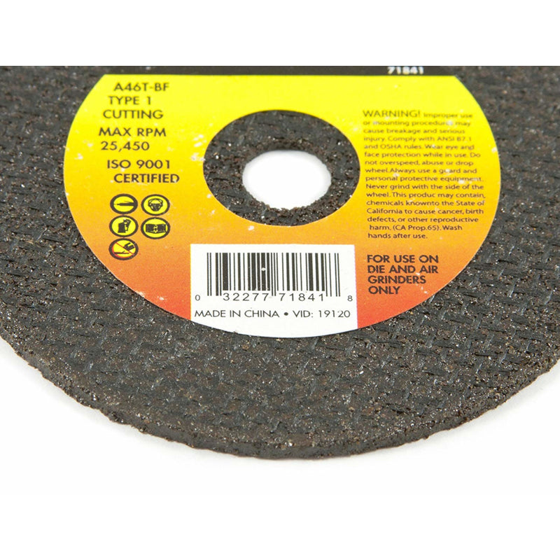 Forney 3 in. D X 3/8 in. Aluminum Oxide Metal Cut-Off Wheel